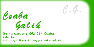 csaba galik business card